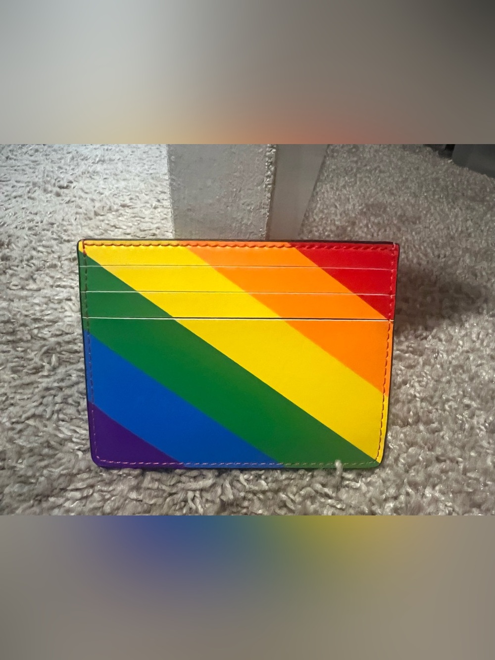 kate spade Rainbow Diagonal Stripe Card Holder — Multicolor - Picture 2 of 4